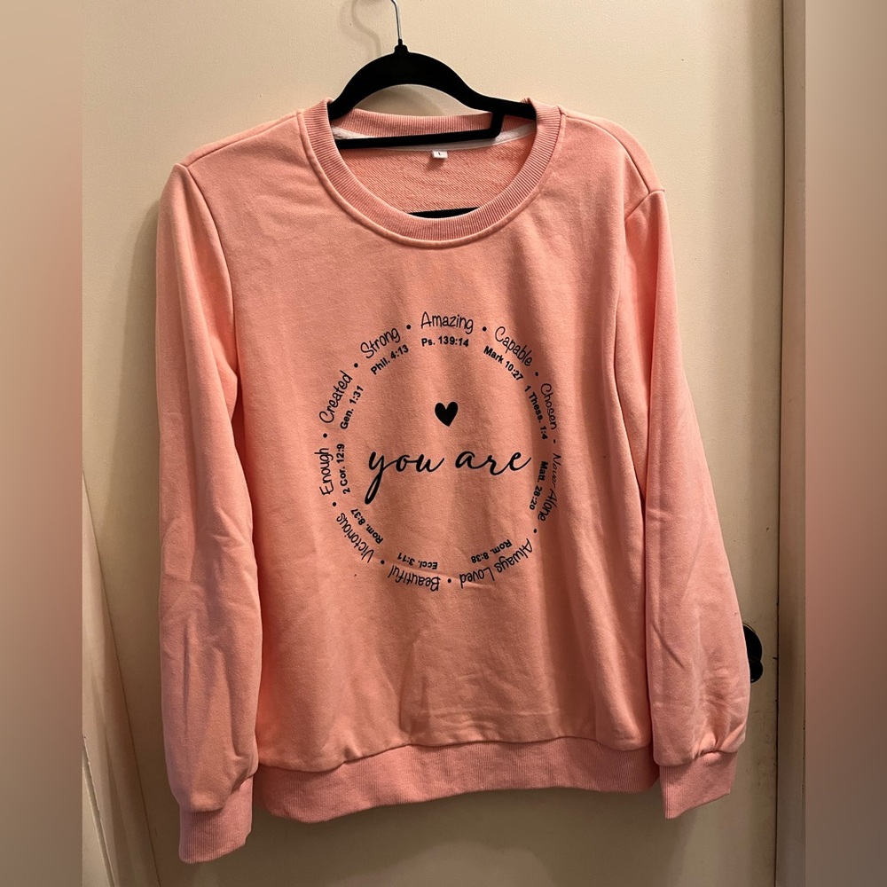 Peach Graphic Sweatshirt